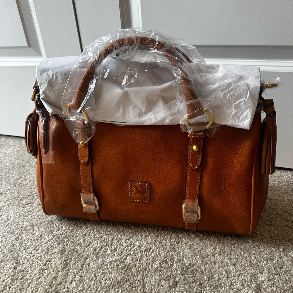 Dooney & Bourke - Large Leather Satchel - Natural